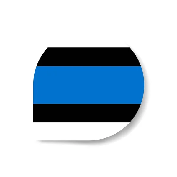 Иконка Флага Эстонии Тенью Белом Фоне — стоковое фото