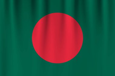 Bangladeş 'in vektör bayrağı. Bangladeş dalgalanan bayrak arkaplanı.