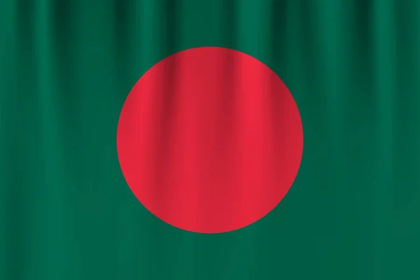 Vektorfahne Von Bangladesch Bangladesch Schwenkt Flagge — Stockfoto