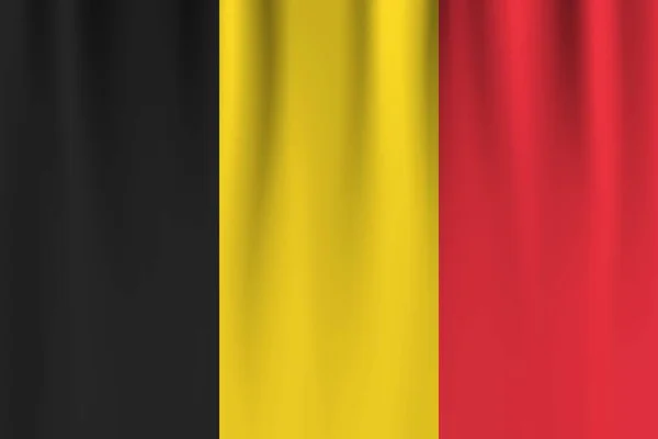 Vector Flag Belgium Belgium Waving Flag Background — Stock Photo, Image