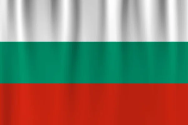 ブルガリアのベクトル旗 ブルガリア国旗を振りながら — ストック写真