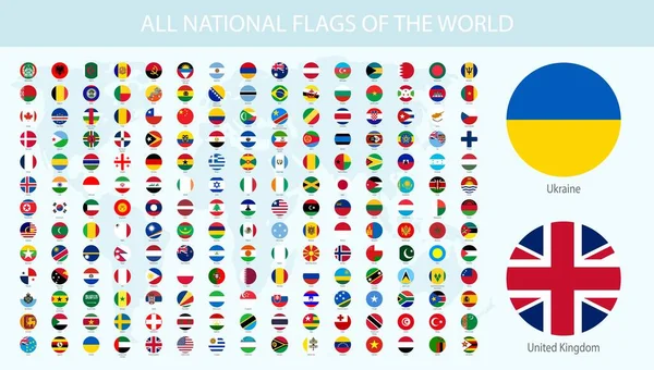 All National Flags World Names Shape Shadow Flag Isolated White — Stock Photo, Image