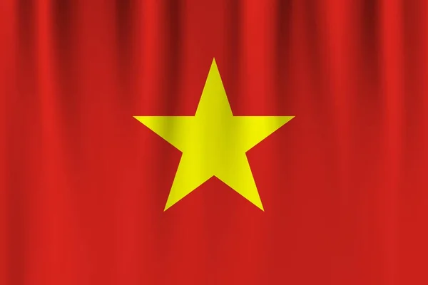 Bandeira Vetorial Vietname Vietnã Acenando Fundo Bandeira — Fotografia de Stock