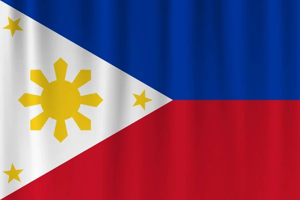 Vektorová Vlajka Filipín Philipines Mávání Vlajka Pozadí — Stock fotografie