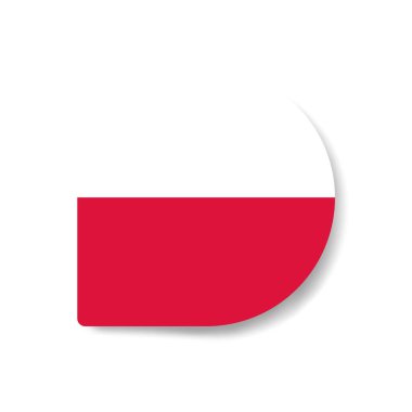 Polonya beyaz arkaplanda gölgesi olan bayrak simgesi indirdi.
