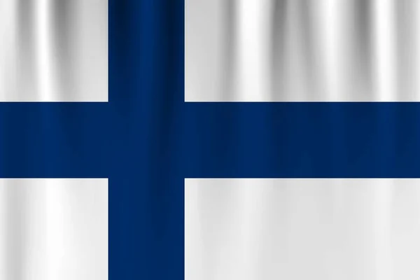 Vector Flag Finland Finland Waving Flag Background — Stock Photo, Image