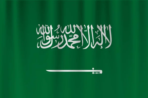 Vektorfahne Saudi Arabiens Saudi Arabien Schwenkt Flagge — Stockfoto