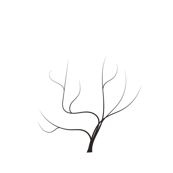 Dessin Main Chauve Arbre Vecteur Élément Illustration Pour Conception Jeu — Image vectorielle