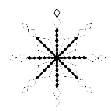 Güzel el yapımı fantezi kar tanesi. Sanat vektör ögesini kopyala