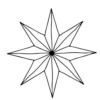 Güzel el yapımı fantezi kar tanesi. Sanat vektör ögesini kopyala