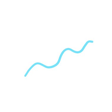 Mavi dalga, kavisli karalama çizgisi. vektör resimleme dekorasyonu