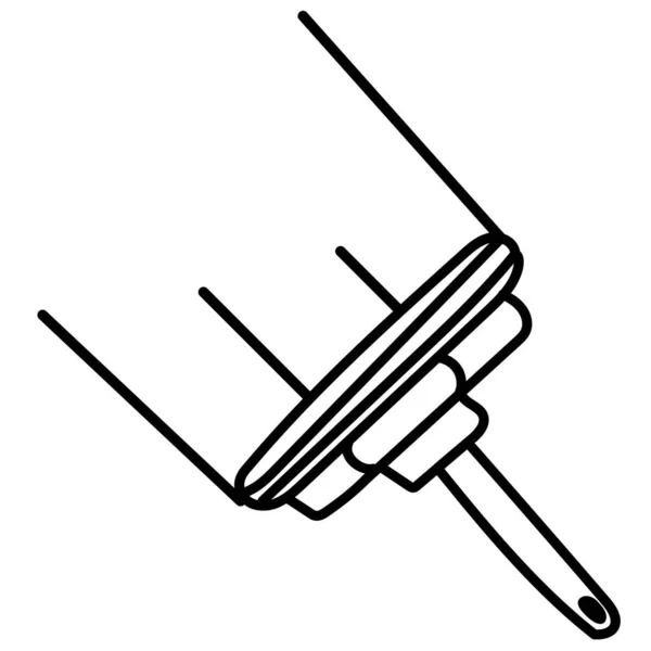 Finestra tergicristallo cartone animato contorno stile doodle oggetto vettore — Vettoriale Stock