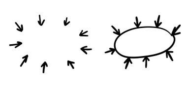 içinde ok olan iki kare koleksiyonu, vektör clipart element