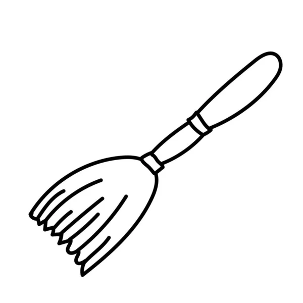 Scopa. elemento stile doodle disegnato a mano vettoriale — Vettoriale Stock