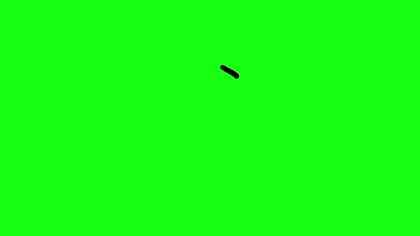 Animation d'un croquis d'un cercle dessiné à la main. Animation 4K. Écran vert — Video