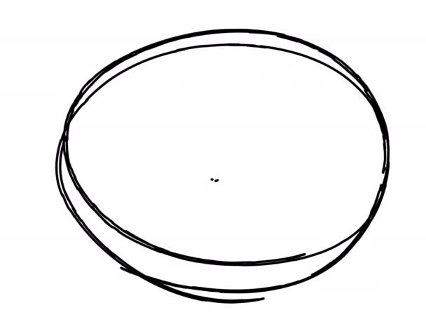 Animação de círculos concêntricos 4K em um fundo preto.Adequado para manipulação ou mascaramento e usado como uma transição de apagamento como um canal alfa — Vídeo de Stock