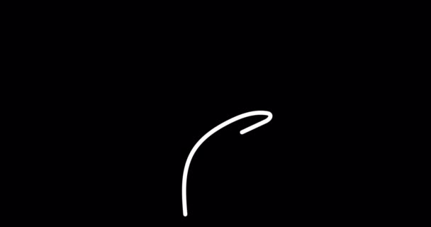 Безперервне креслення однієї лінії. Летючий логотип птаха. Чорно-біла квітка ілюстрація. Концепція логотипу, картки, банера, плаката, флаєра — стокове відео