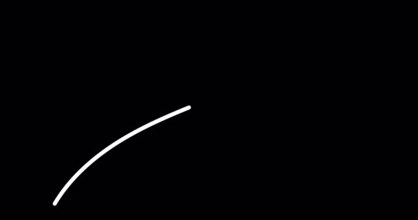 Непрерывный рисунок одной линии. Логотип летающей птицы. Черно-белый цветок иллюстрация. Концепция логотипа, открытки, баннера, плаката, флаера — стоковое видео