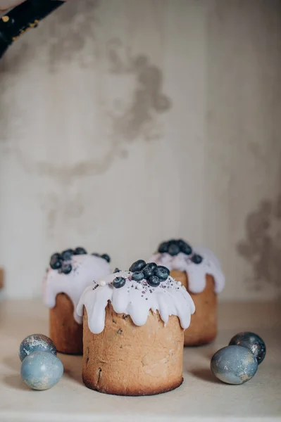 Fête Pâques Sainte Gâteau Pâques Traditionnel Ukrainien — Photo