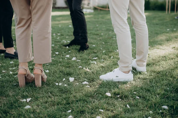 Piernas Los Hombres Fiesta — Foto de Stock