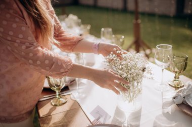 Tablo ayarı bir ziyafette düğün