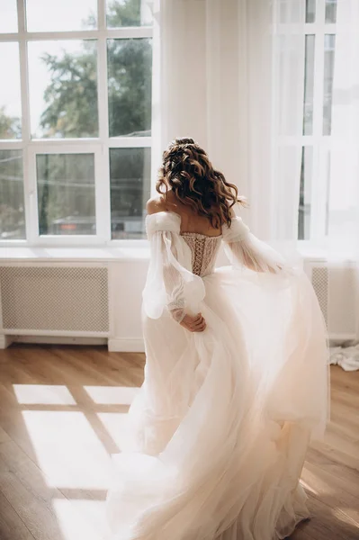 Bride Wedding Dress Front Window — Fotografia de Stock