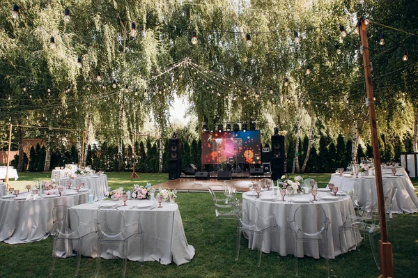 Definição Mesa Banquete Casamento — Fotografia de Stock