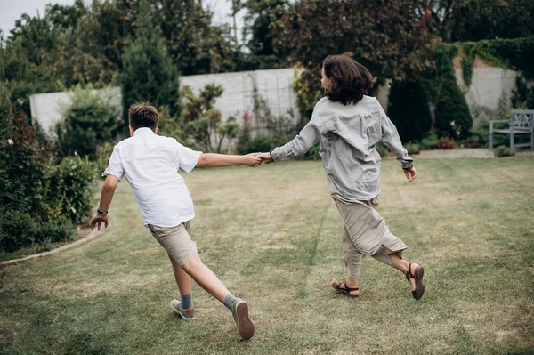 Parent Child Playing Park — Photo