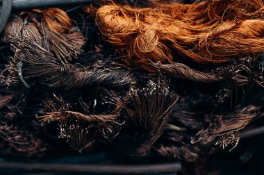 Rastgele katlanmış bakır tel, demir olmayan metal hurda.