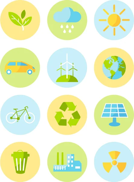 Ecology icons — Stock Vector