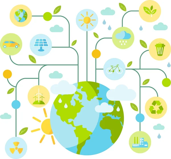 Ecologisch concept — Stockvector