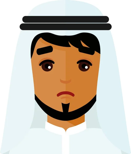 Avatar árabe pessoas em estilo plano colorido. — Vetor de Stock