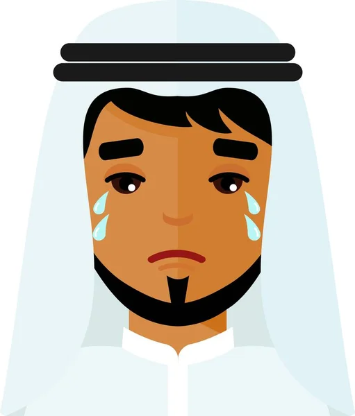 Avatar personnes arabes dans le style plat coloré. — Image vectorielle