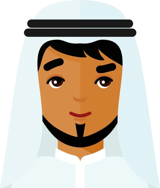 Avatar arabsky lidé v barevném plochém stylu. — Stockový vektor