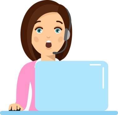 Çalışmayı Kulaklığımda çağrı merkezi ofis operatör.