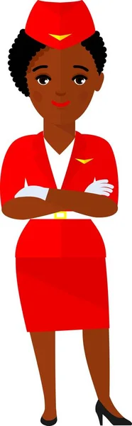 Illustration Aircraft Technician Signal Vest Flat Cute Cartoon People Aviation — Image vectorielle