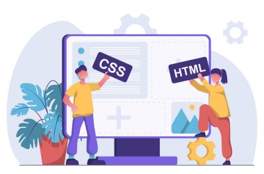 Web gelişimi. Tasarımcılar web tasarımı üzerinde çalışıyorlar