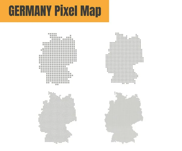 Abstract Germany Map Dot Pixel Spot Modern Concept Design Isolated — Stockvektor