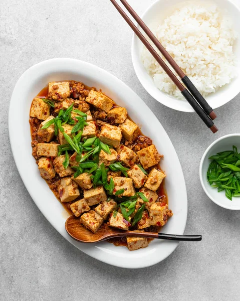 Mapo Tofu, kuchnia sichuan — Zdjęcie stockowe