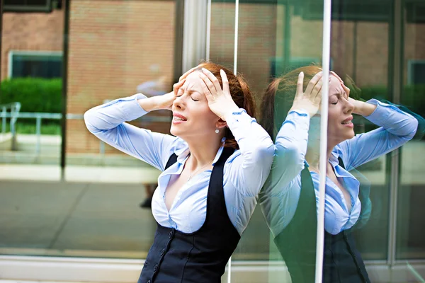 Depressed businesswoman — Stock Photo, Image