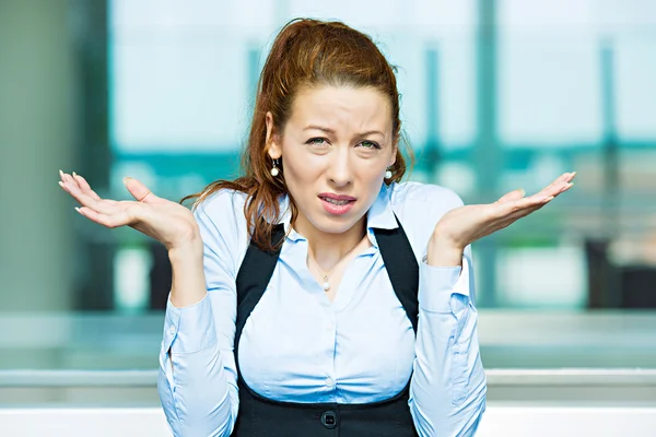 Clueless businesswoman — Stock Photo, Image