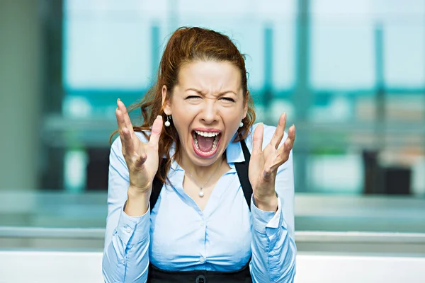Screaming businesswoman — Stock Image Screaming businesswoman Royalty Free Stock Photos