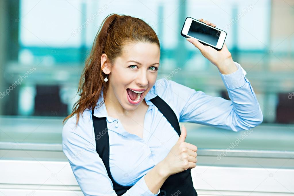 Business woman with smart phone