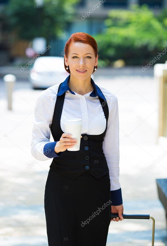 Businesswoman traveling
