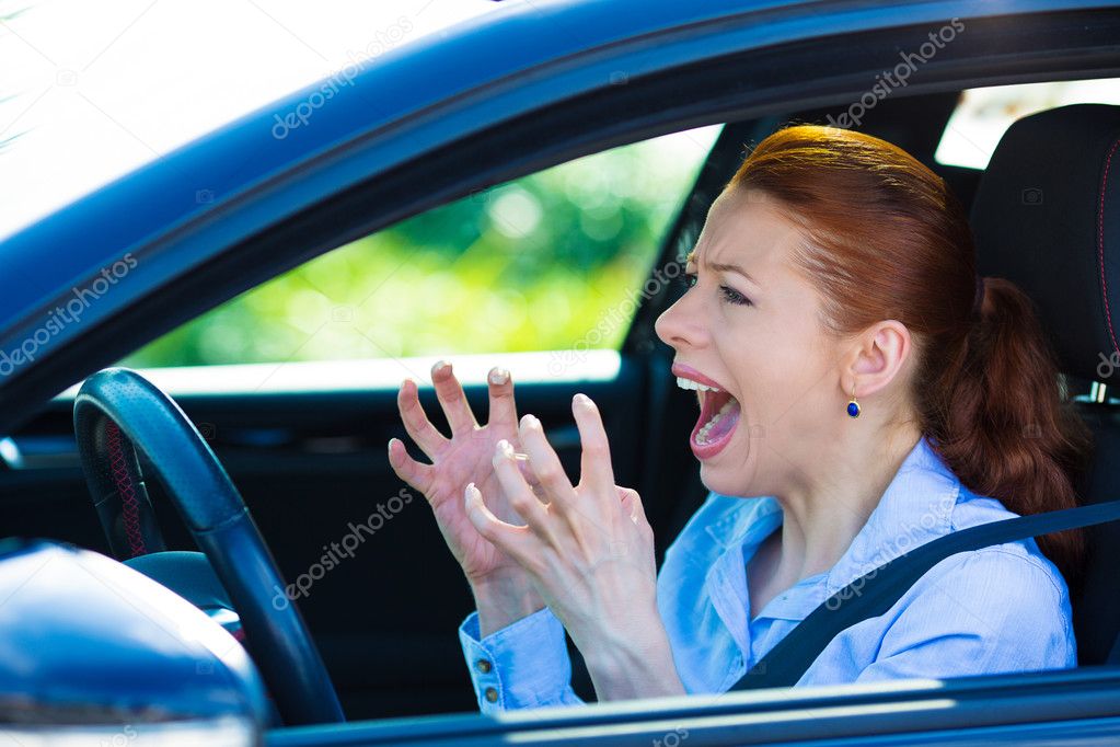 Angry female driver