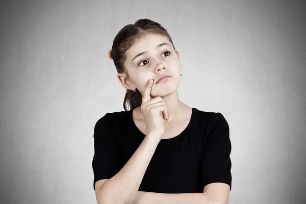 Sad daydreaming little girl — Stock Photo, Image