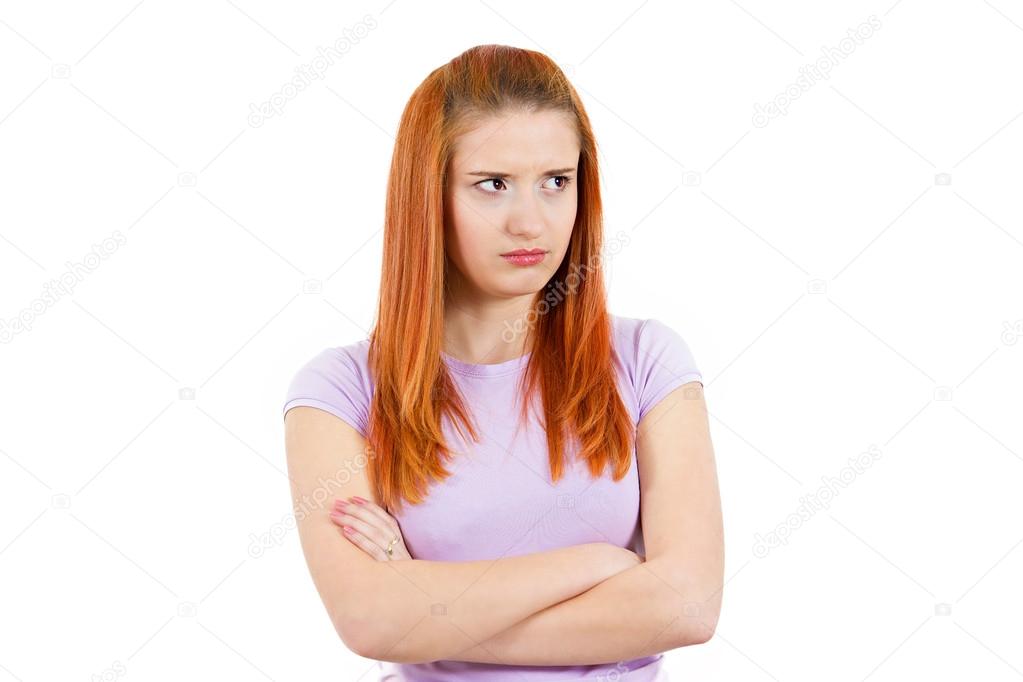 Grumpy, jealous young woman Stock Photo by ©SIphotography 48951933