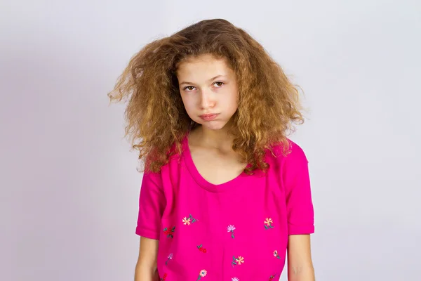 Unhappy annoyed girl — Stock Photo, Image