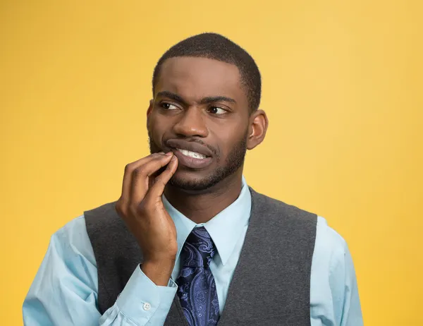 Uomo con mal di denti, dolore — Foto Stock