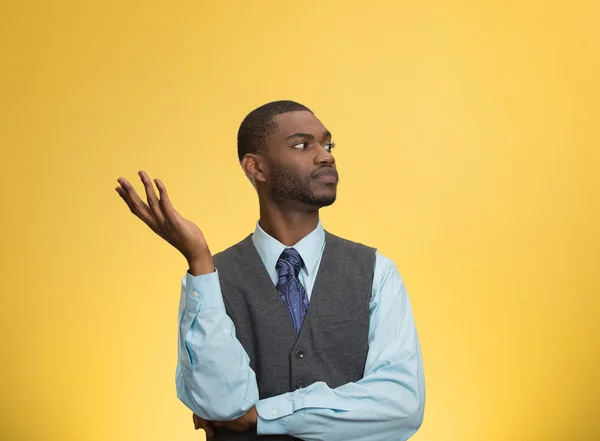 Clueless, arrogant, offended man — Stock Photo, Image